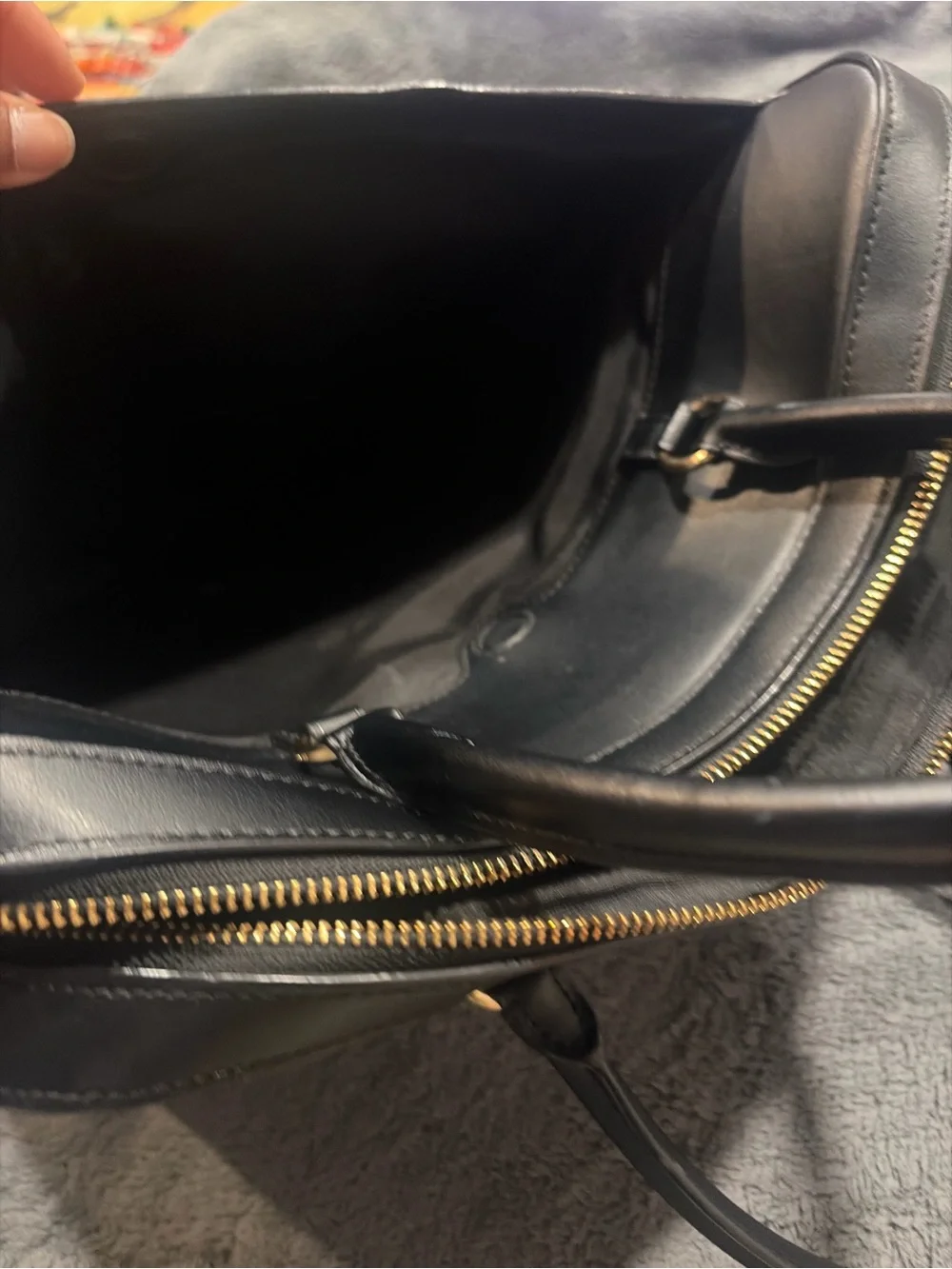 Coach Brown Signature Laptop Tote with Black Trim